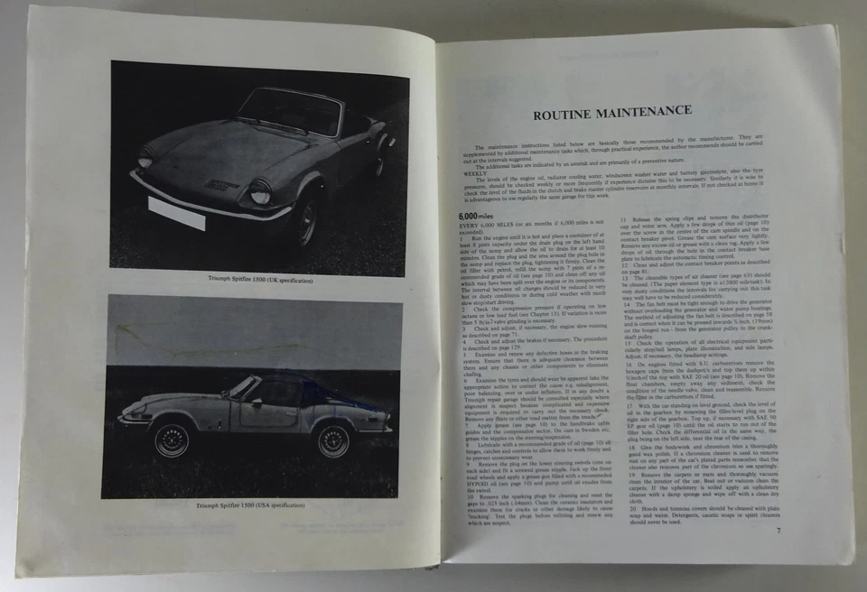 Haynes Officina Manuale Triumph Spitfire Mk 1/2/3/4 & 1500 My 1962 - 1978 - Immagine 3 di 4