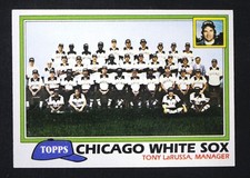 1981 TOPPS Chicago White Sox TEAM Checklist Card #664