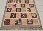 Rare Hand Knotted Vintage Flat Weave Kilim Wool Area Rug 5.2 x 3.11 Ft — photo 5