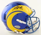 Davante Adams Signed Rams Full-Size Replica Speed Helmet (Beckett)
