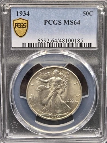 1934-P 50C Walking Liberty Half Dollar PCGS MS64
