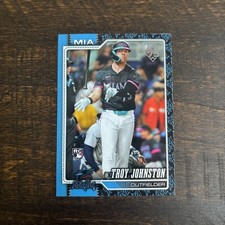 2026 Topps Troy Johnston RC Team Logo Border Variation SP Rookie #317 Marlins