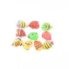 10pcs Plastic Artificial Floating Fish Ornament Decorations for Aquarium Tank