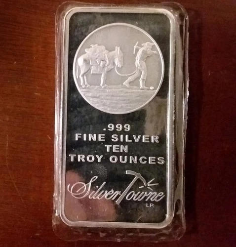 New Listing10 OZ .999 SILVER PROSPECTOR SILVER TOWNE BAR BULLION MINT SEALED