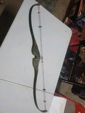 Indian Archery Vintage Recurve Bow Evansville Indiana Mohawk 261 52 Felt Flocked