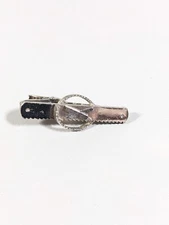 Vintage Saw Hand File Rasp Silver Tone Tie Clip