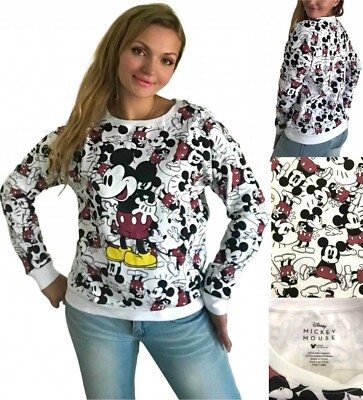 Licensed Disney Mickey Mouse women's FLEECE Sweatshirt all over print S,M,L