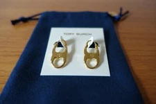 TORY BURCH, GEMINI LINK DROP EARRINGS IN GOLD COLOR. NEW