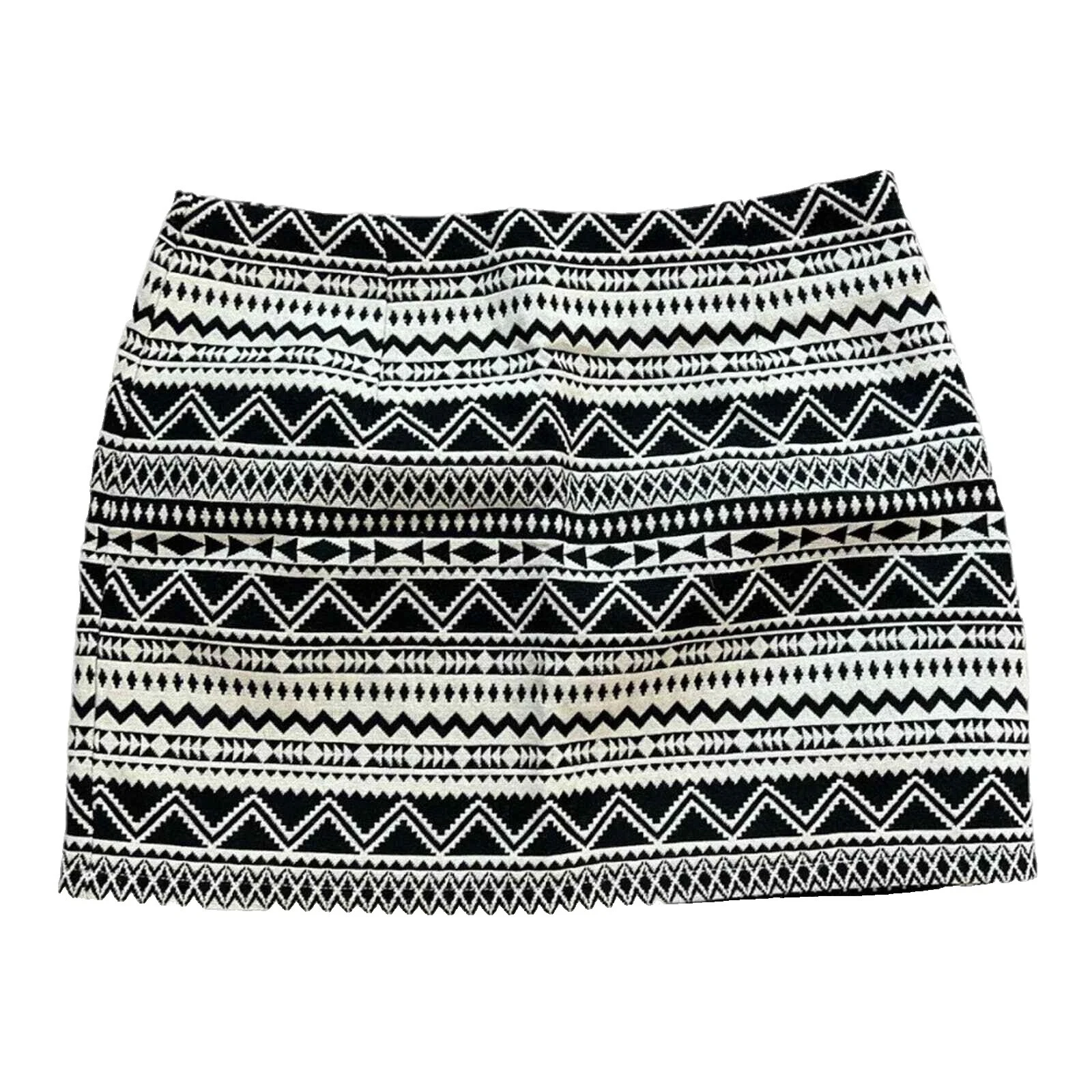 Black Geometric Skirts for Women