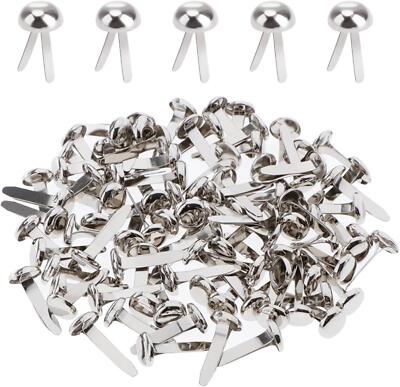100 Stück Splinte, Runde Blume Reißnadeln, Metall Papier Befestigungen Mini Rund für