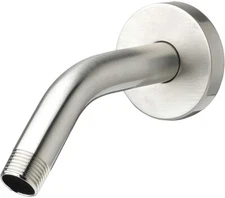 Maui 6 Inch Shower Arm and Flange set - Stainless Steel OR Matte Black Finish