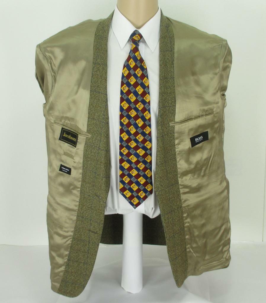 Blazer Homme BOSS By HUGO BOSS Marron à Carreaux - Taille 40 R - Laine Cachemire - Occasion Excellent état