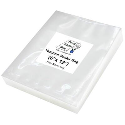 100 PINT 6''x12'' Bags Food Magic Seal for Vacuum Sealer Food Storage! Money Saver