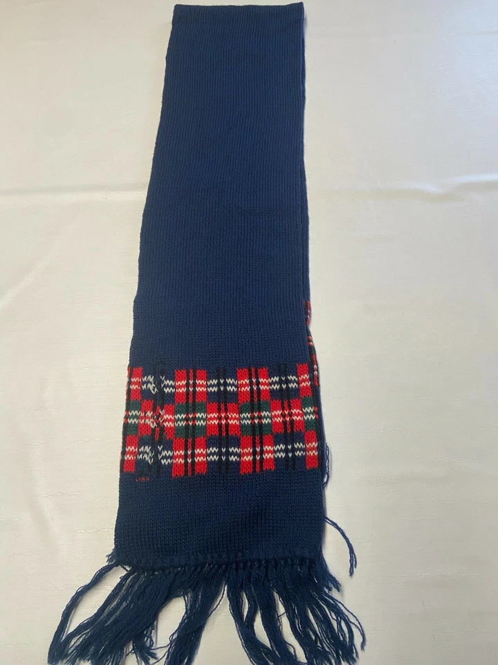 Bufanda de lana PENDLETON azul vintage hecha en EE. UU. NUEVA NUEVA CON ETIQUETAS Town And Country Foto 2 de 4