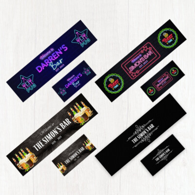 Personalisierter Bier Bar Läufer Ideal für Anlass Party Zuhause Kneipe Geschenk 3