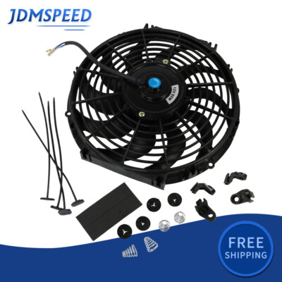 12'' Universal Slim Fan Push Pull Electric Radiator Cooling Mount Kit 12V 