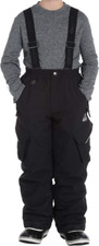 GERRY BOYS XS 5/6 BLACK GERRY PERFORMANCE SNOW PANTS REMOVABLE SUSPENDERS