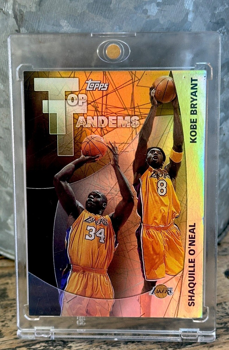 KOBE BRYANT / SHAQ CARD TOPPS GOLD REFRACTOR HOLO SP AUTHENTIC