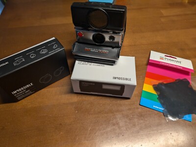 Polaroid SX 70 Land Camera SONAR + Flash Bar by Mint und Lens Set by mint