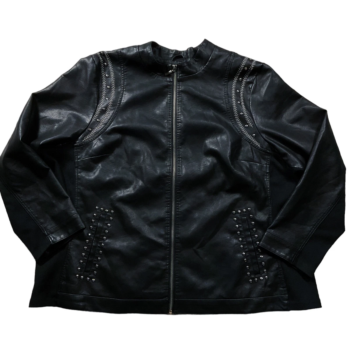 Ladies leather jacket size 22 cheap