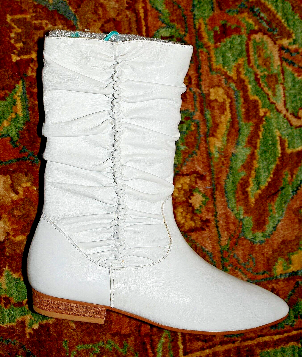 $119 NEW Jessica Simpson LYRA Western Ankle Boots Shoes Flats White leather  36