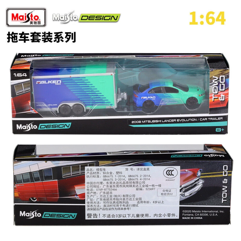 Hot 1:64 Trailer Set Series Simulation Alloy Flat Traction Trailer Car Model - Image 3 of 4