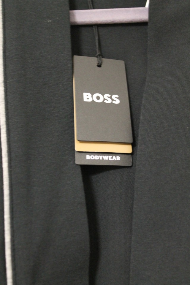 BOSS Hommes Kimono BM Peignoir Style Kimono en Coton brossé avec Logo BOSS Hommes Kimono BM Peignoir Style Kimono en Coton brossé avec Logo