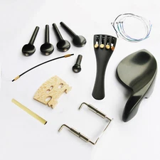 4/4 Left Handed Hand Strad Violin Ebony Wood Fitting Chinrest Carbon Tailpiece 