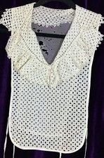 As Found 1930s Bib Front Collar Insert Secretary Office 30s