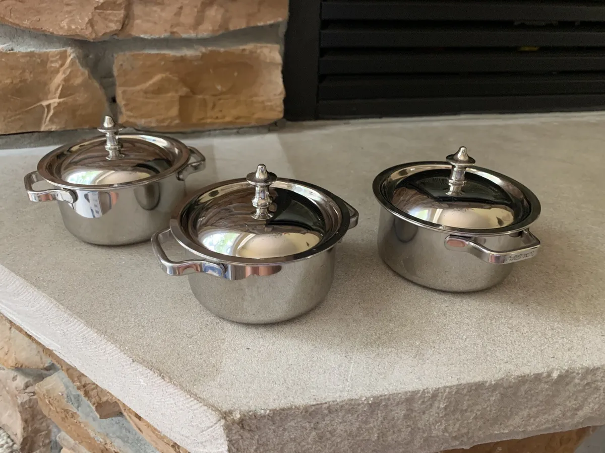NEW Cuisinart Stainless Mini Dutch Oven Servers 3 Pack GB-7MS32