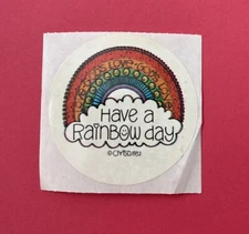 Vintage 80s Rainbow Creations Chris Davenport Religious Sticker