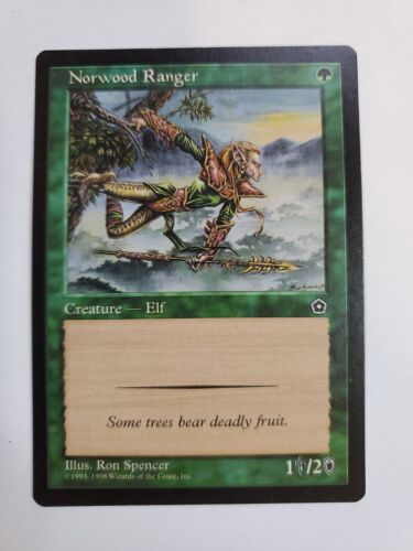 MTG Magic The Gathering Card Norwood Ranger Creature Elf Green Portal Second Age - Picture 1 of 2