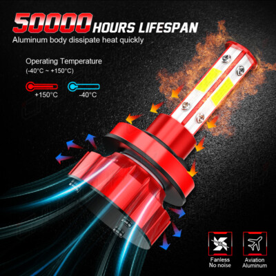 Light Up The Road! QIPEIZSP Ultra-Bright H7+H11 LED Bulb Kit For Ford Fusion (2006-2018) - 6 Pack, 600% Brighter, Easy Plug & Play