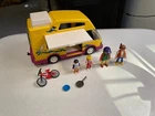 Vintage 1997 Playmobil Camping Van Yellow Camper RV Caravan Geobra Toy 3945