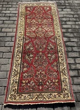 VTG Oriental Karastan Persiene Saruk Hand Knotted Wool Abrash Rug 81 X 33.5 Inch