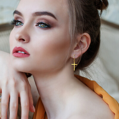 Orecchini A Cerchio Minimalisti Huggie. Orecchini A Cerchio Con Catena - Foto 8