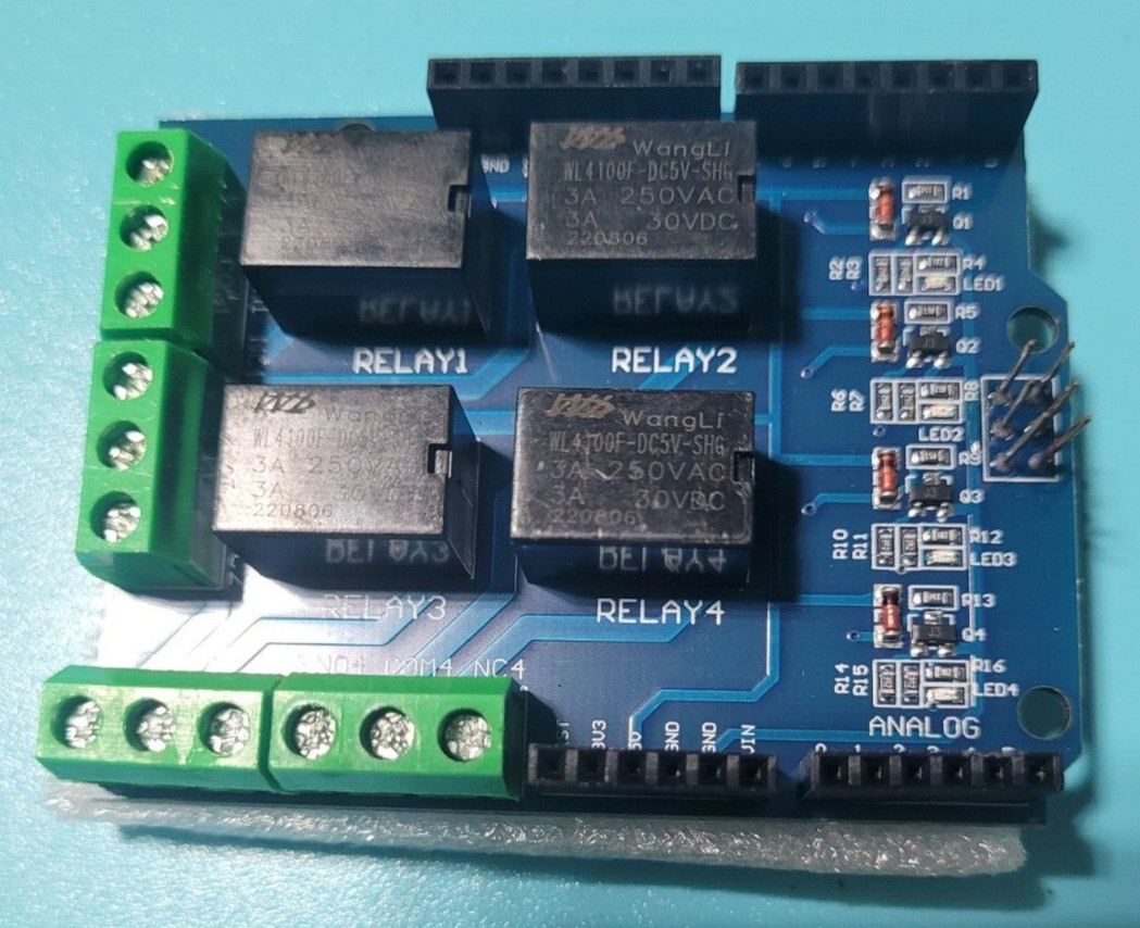 Four channel Relay Shield 5V 4 Channel Relay Shield Module for Arduino NEW