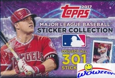 2017 Topps Baseball Stickers MASSIVE 50 Pack Box-400 Stickers! Aaron Judge RC Yr