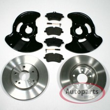 Für Mercedes cl203 - Bremsscheiben Bremsbeläge Sensor 2 Stück Spritzbleche vorne