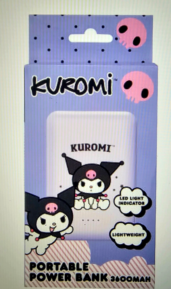 Kuromi Cute 3600mAh Portable Power Bank for Phones Kuromi Cute 3600mAh Portable Power Bank for Phones