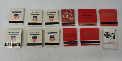 Vintage Lot of 11 Union Pacific Railroad Matchbooks Matches Some New! 