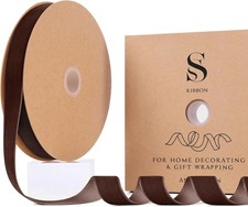   BROWN Nylon Velvet Ribbon 1 Inch X 25 Yards Spool