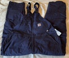 Carhartt FR NFPA  100% Cotton Duck Bib Quilt Lined Overall Men's  38x30    #2085