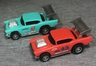 2 Vintage 1990 Hot Wheels '57 Chevy from the Power Command series. EUC