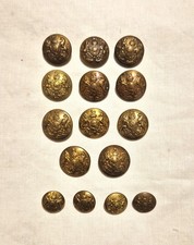 Original WW2 British Army 1939, 1940 & ATS Ptn Greatcoat Buttons Complete Set