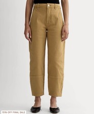 Everlane Cropped Barrel Leg Utility Pant Oak Brown Size 2