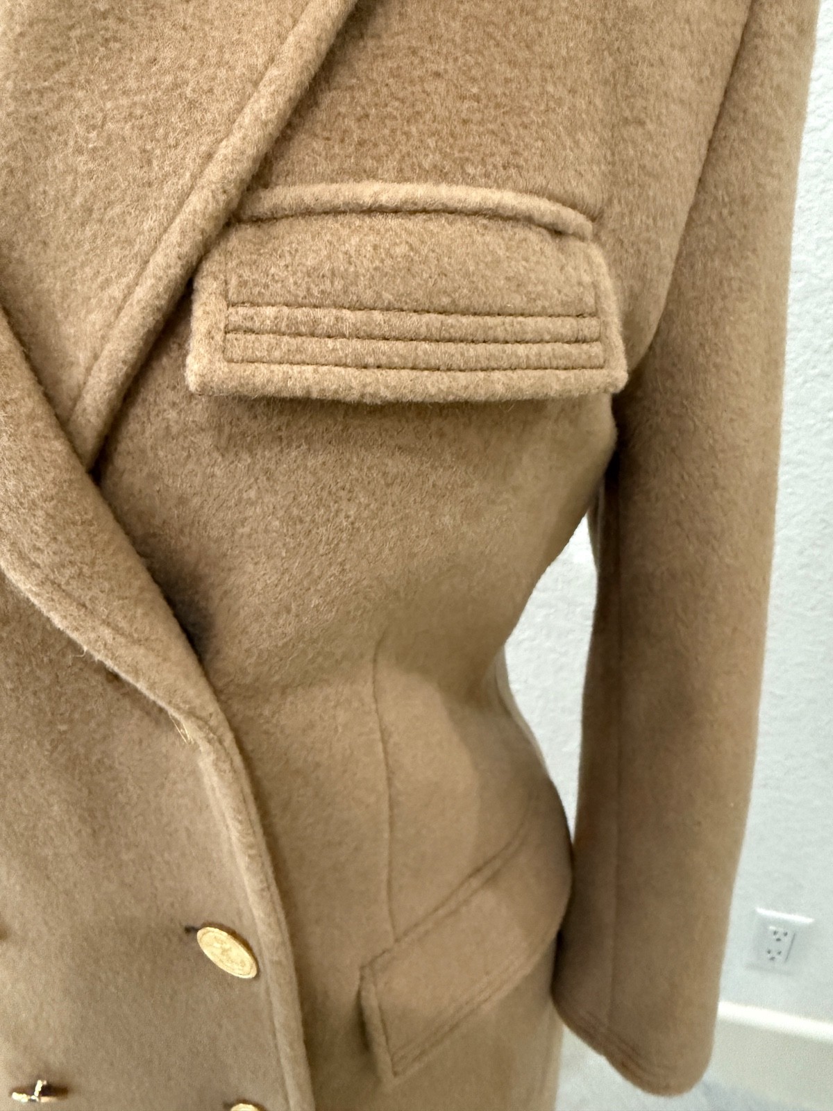 Thom Browne Camel Hair Trench Coat double breasted 42 Excellent image 2