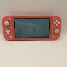Nintendo Switch Lite - Coral Pink Handheld Gaming System - Very Good Condition