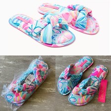 Size L/XL NWT Lilly Pulitzer GWP Pool Slippers Slide Sandals Rainforest Retreat