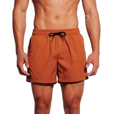 Men's Solid Dark Grid Swim Shorts Quick-Dry Soft Board Shorts with Pockets 3681
